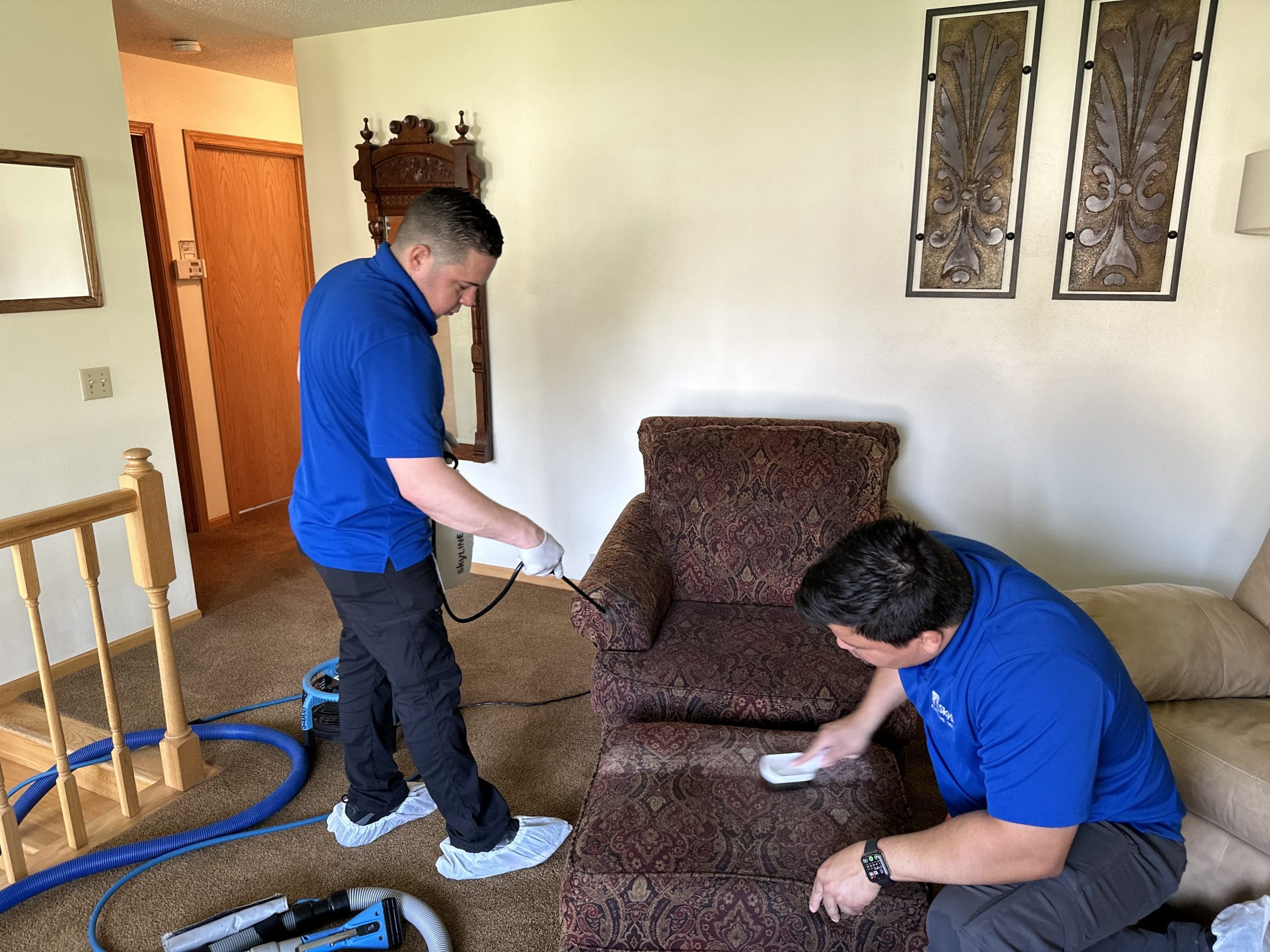cleaning upholstery